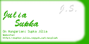 julia supka business card